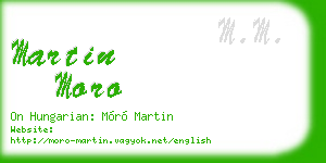 martin moro business card
